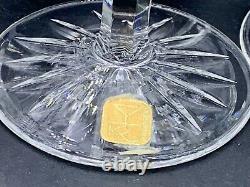 Vintage MID Century Czech Cut Crystal Wine Champagne Glass Set 6 Stemware