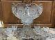 Vintage Maybe Antique Heisey Cut Glass Sunburst Punch Bowl, Base, + 7 Cups AS IS