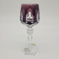 Vintage Nachtmann Bleikristall Crystal Cordial Glass Cut to Clear Set of 6