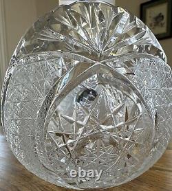 Vintage Oval Bohemian Cut Crystal Bowl