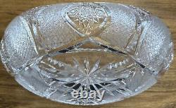 Vintage Oval Bohemian Cut Crystal Bowl