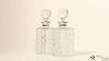 Vintage Pair Of Cut Crystal Glass Liqueur Decanters