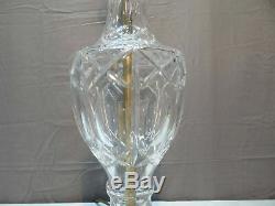 Vintage Pair Of Cut Glass Crystal Lamps Thumbprint