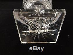 Vintage Queen Lace Bohemian Czech Hand Cut Glass Crystal Vase, 13 T X 6 1/2 D