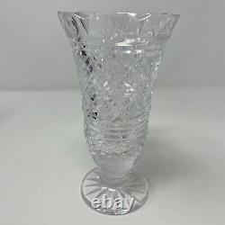Vintage Rare Waterford Crystal Cut Glass Vase 7 Diamond / Fan MARK waterford