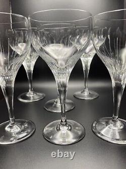 Vintage Rosenthal Lotus Cut Wine Glasses Etched Stemmed 5-7/8 Set Of 6