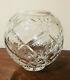 Vintage Rossan Cut Criss Cross Crystal Waterford 8 Clear Rose Bowl