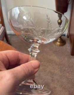 Vintage Royale Moselle Wheat Pattern Cut Crystal Set