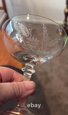 Vintage Royale Moselle Wheat Pattern Cut Crystal Set