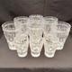 Vintage SOVIET ERA Cut Crystal Glasses SET OF 9 6 Tumblers & 3 Shot Glass USSR