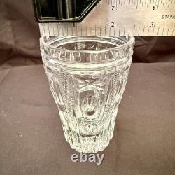Vintage SOVIET ERA Cut Crystal Glasses SET OF 9 6 Tumblers & 3 Shot Glass USSR