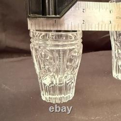 Vintage SOVIET ERA Cut Crystal Glasses SET OF 9 6 Tumblers & 3 Shot Glass USSR