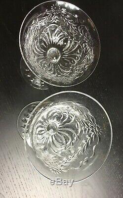 Vintage Seneca Hand Cut Crystal Stemware Bowls & Plates Rare 51 Pc Set MINT