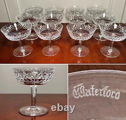 Vintage Set 12 WATERFORD CRYSTAL Alana Champagne Sherbet Coupe Dessert IRELAND