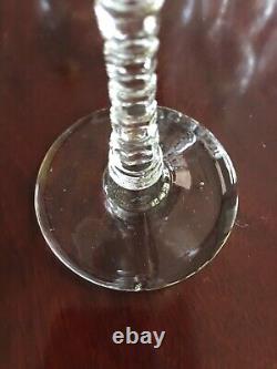 Vintage Set Of 11 Libbey Rock Sharpe Villars Etched Crystal Wine Glasses 7-1/2