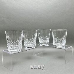 Vintage Set of 4 Waterford Crystal Rosslare Old Fashioned Tumbler/Rock Glasses