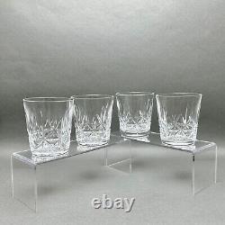 Vintage Set of 4 Waterford Crystal Rosslare Old Fashioned Tumbler/Rock Glasses
