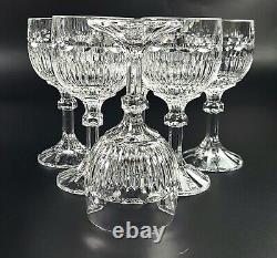 Vintage- Set of 6 Stunning Cut-Crystal Water Goblets/ Glasses