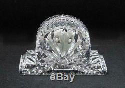 Vintage Signed Waterford Ireland Cut Crystal Lismore Desk Mantle Clock Irish