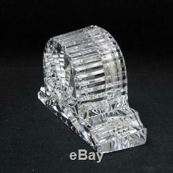 Vintage Signed Waterford Ireland Cut Crystal Lismore Desk Mantle Clock Irish