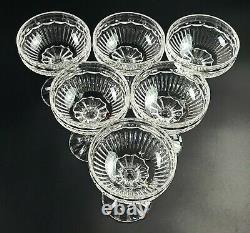 Vintage Stunning Cut-Crystal Champagne/ Coupe Glasses Set of 6