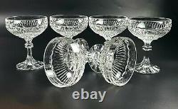 Vintage Stunning Cut-Crystal Champagne/ Coupe Glasses Set of 6