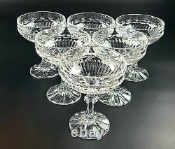 Vintage Stunning Cut-Crystal Champagne/ Coupe Glasses Set of 6