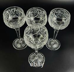 Vintage Stunning Cut-Crystal Hock Wine Glasses Resemble Nachtmann Traube 4