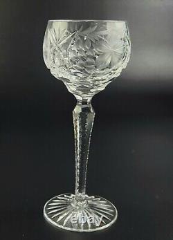 Vintage Stunning Cut-Crystal Hock Wine Glasses Resemble Nachtmann Traube 4