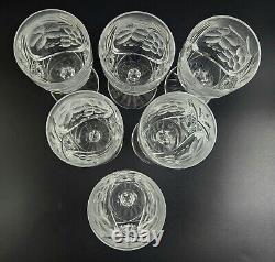 Vintage Stunning Cut-Crystal Water/Wine Glasses Resemble Nachtmann Traube- 6