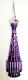 Vintage Tall Crystal Cut To Clear Purple Decanter West Germany 23 tall