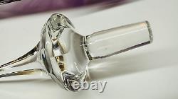 Vintage Tall Crystal Cut To Clear Purple Decanter West Germany 23 tall