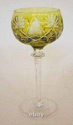Vintage Val Saint-Lambert Hock Wine Glass Cut to Clear Crystal Roemer Chartreuse