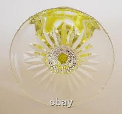 Vintage Val Saint-Lambert Hock Wine Glass Cut to Clear Crystal Roemer Chartreuse