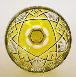 Vintage Val Saint-Lambert Hock Wine Glass Cut to Clear Crystal Roemer Chartreuse