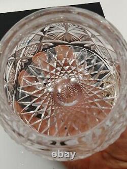Vintage Vanity Cut Crystal Glass Jar With Sterling Silver Lid RW&S