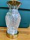 Vintage WATERFORD CRYSTAL Irish Cut Glass Brass 23 Electric Table Lamp