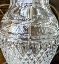 Vintage WATERFORD CRYSTAL Irish Cut Glass Brass 23 Electric Table Lamp