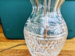 Vintage WATERFORD CRYSTAL Irish Cut Glass Brass 23 Electric Table Lamp