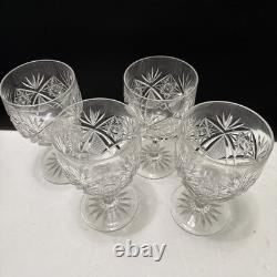 Vintage Water Goblets American Brilliant Period Cut Glass Crystal Hawkes Odd 4