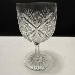 Vintage Water Goblets American Brilliant Period Cut Glass Crystal Hawkes Odd 4