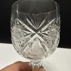 Vintage Water Goblets American Brilliant Period Cut Glass Crystal Hawkes Odd 4