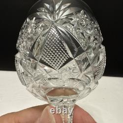 Vintage Water Goblets American Brilliant Period Cut Glass Crystal Hawkes Odd 4