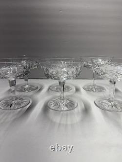Vintage Waterford Champagne/Sherbet Crystal Coupe Glasses (Set Of 6)