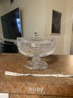 Vintage Waterford Colleen Cut Crystal Glass Trifle Fruit Bowl Stemmed Footed