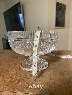 Vintage Waterford Colleen Cut Crystal Glass Trifle Fruit Bowl Stemmed Footed
