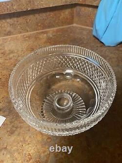 Vintage Waterford Colleen Cut Crystal Glass Trifle Fruit Bowl Stemmed Footed