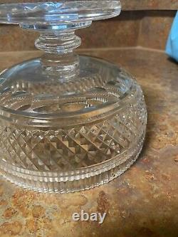 Vintage Waterford Colleen Cut Crystal Glass Trifle Fruit Bowl Stemmed Footed