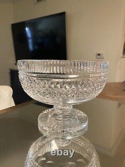 Vintage Waterford Colleen Cut Crystal Glass Trifle Fruit Bowl Stemmed Footed