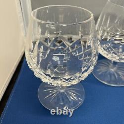 Vintage Waterford Crystal Lismore Brandy Balloon Snifters Set of 4, 5 1/4